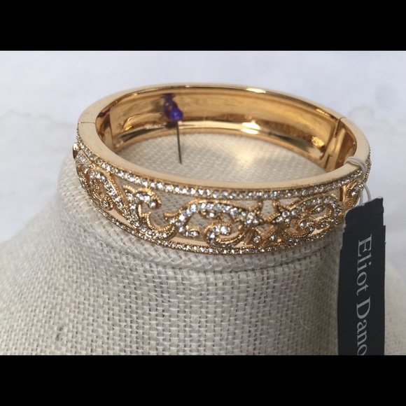 Nadri x Eliot Danori gold tone crystal bracelet